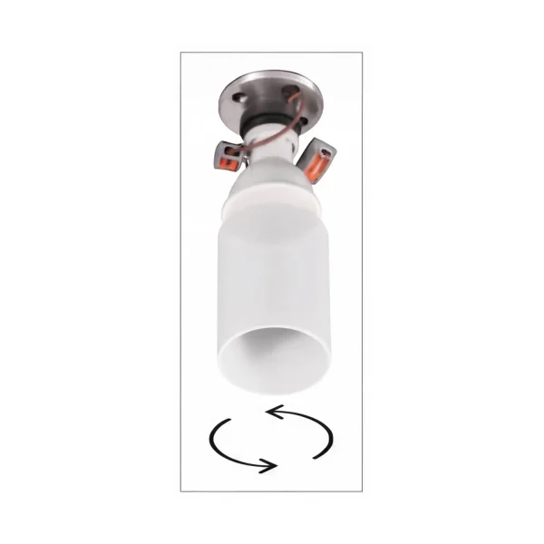 SPOT DE SURFACE CYLINDRE BLANC GU10 8 CM AVEC ANNEAU