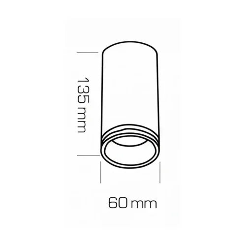 SPOT EN SAILLIE AVEC DIFFUSEUR Ø6CM GU10 BLANC