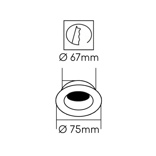 Spot fixe encastrable GU10 Ø9 cm en aluminium blanc | Lúzete