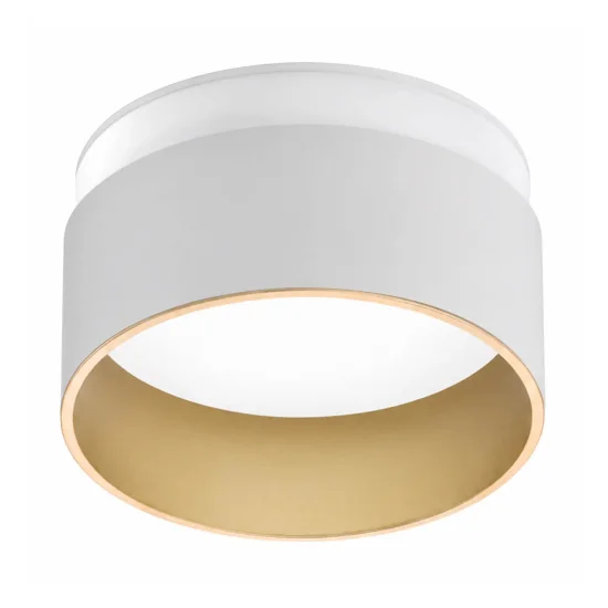 SPOT ENCASTRÉ AVEC RÉTROÉCLAIRAGE Ø8CM BLANC/OR IP44