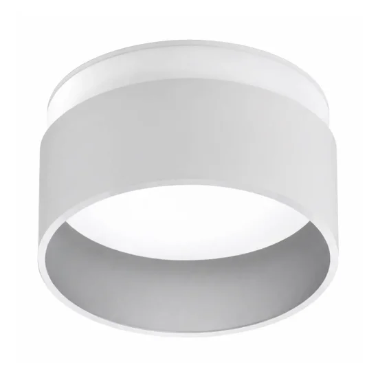 SPOT ENCASTRABLE AVEC RÉTROÉCLAIRAGE Ø8CM BLANC/ARGENT IP44