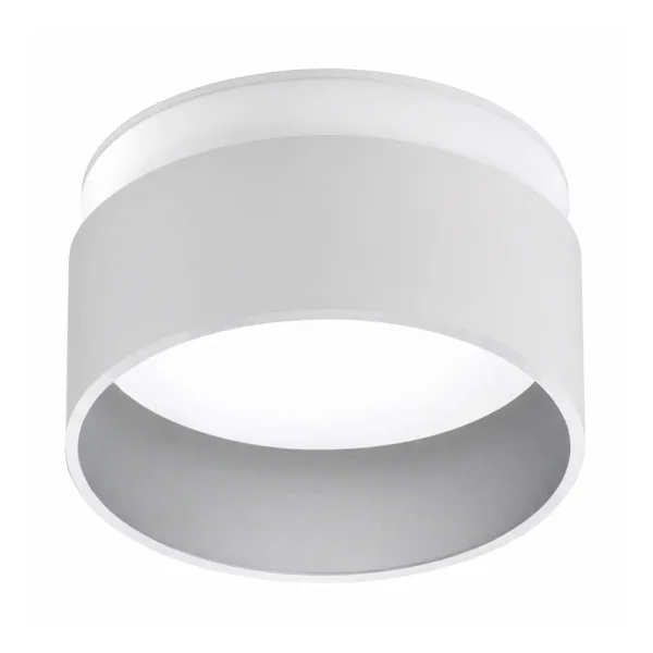 SPOT ENCASTRABLE AVEC RÉTROÉCLAIRAGE Ø8CM BLANC/ARGENT IP44