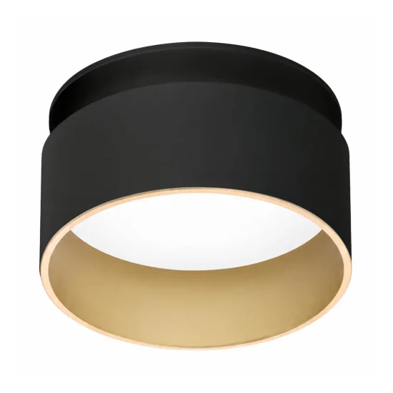 SPOT ENCASTRABLE AVEC RÉTROÉCLAIRAGE Ø8CM NOIR/OR IP44