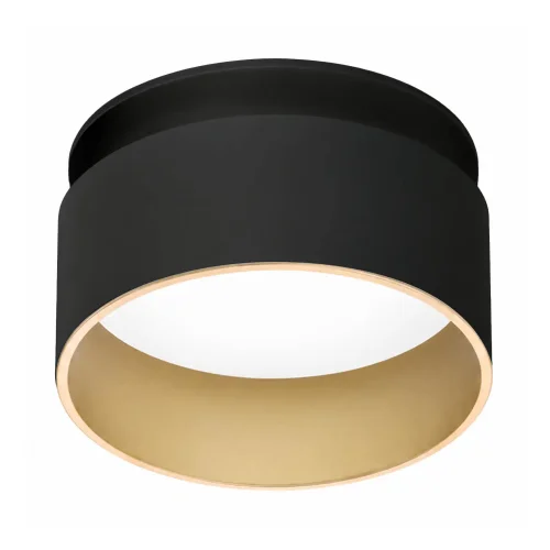 SPOT ENCASTRABLE AVEC RÉTROÉCLAIRAGE Ø8CM NOIR/OR IP44