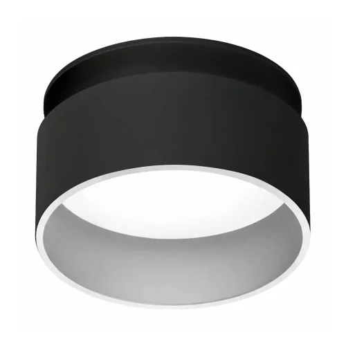 SPOT ENCASTRABLE AVEC RÉTROÉCLAIRAGE Ø8CM NOIR/ARGENT IP44