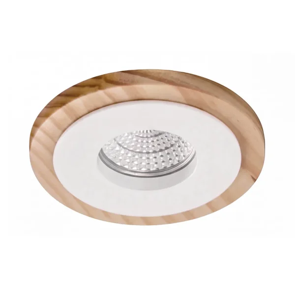 SPOT ENCASTRABLE BOIS/BLANC GU10 Ø10 CM