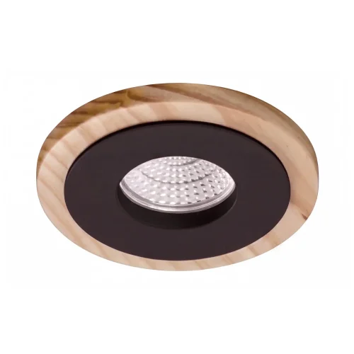 SPOT ENCASTRABLE BOIS/NOIR GU10 Ø10 CM