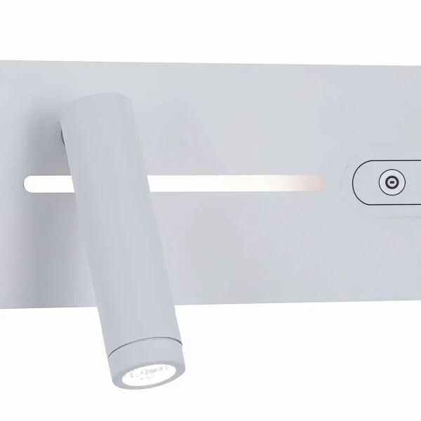 APPLIQUE MURAL LED 10W DIMMABLE TACTILE BLANC ORIENTATION GAUCHE
