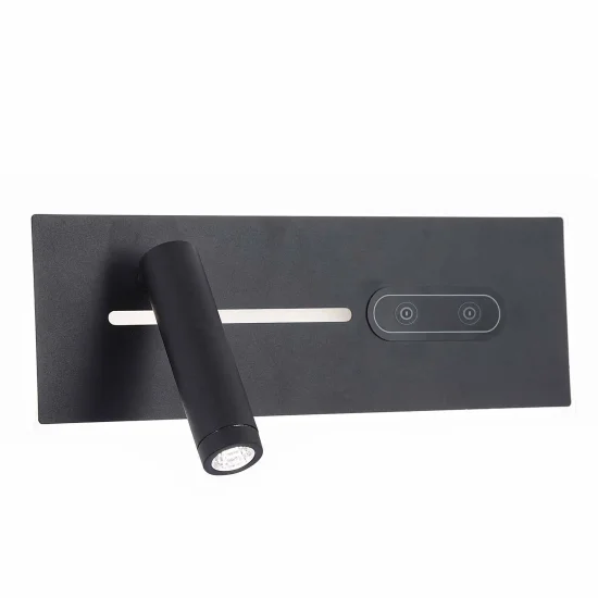 APPLIQUE DE MUR LED 10W RÉGLABLE TACTILE NOIR ORIENTATION GAUCHE 2