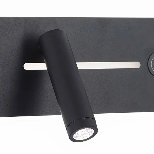APPLIQUE DE MUR LED 10W RÉGLABLE TACTILE NOIR ORIENTATION GAUCHE