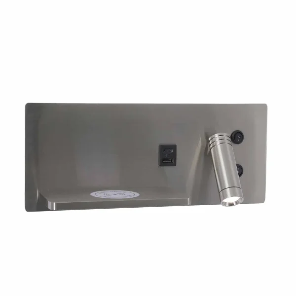 APPLIQUE DE MUR LED 8W RÉGLABLE TACTILE NICKEL ORIENTATION DROITE