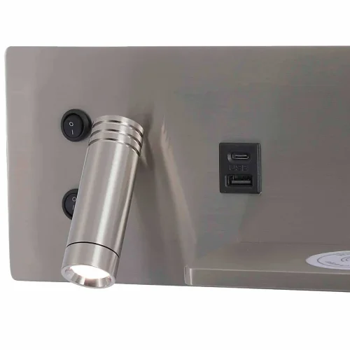 APPLIQUE DE MUR LED 8W RÉGLABLE TACTILE NICKEL ORIENTATION GAUCHE