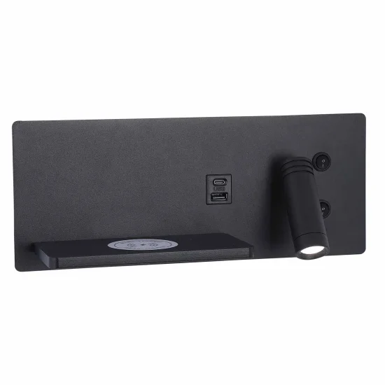 APPLIQUE DE MUR LED 8W RÉGLABLE TACTILE NOIR ORIENTATION DROITE 2