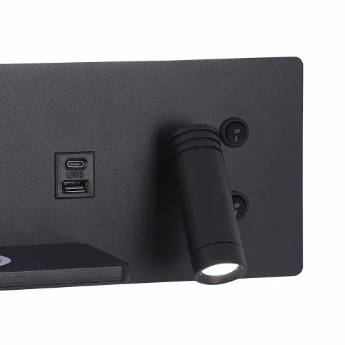 APPLIQUE DE MUR LED 8W RÉGLABLE TACTILE NOIR ORIENTATION DROITE
