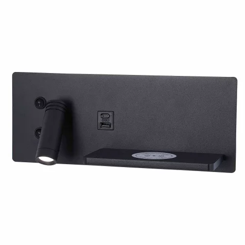 APPLIQUE DE MUR LED 8W RÉGLABLE TACTILE NOIR ORIENTATION GAUCHE