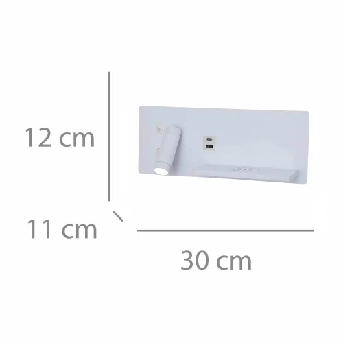 APPLIQUE DE MUR LED 8W RÉGLABLE TACTILE BLANCHE ORIENTATION GAUCHE