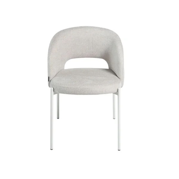 CHAISE REMBOURRÉE COLORIS SABLE AVEC 4 PIEDS BEIGE CLOTILDE