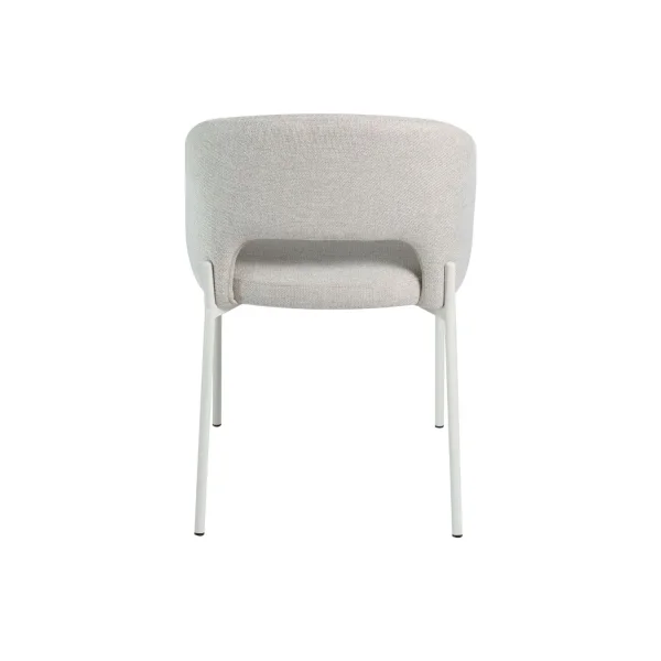 CHAISE REMBOURRÉE COLORIS SABLE AVEC 4 PIEDS BEIGE CLOTILDE