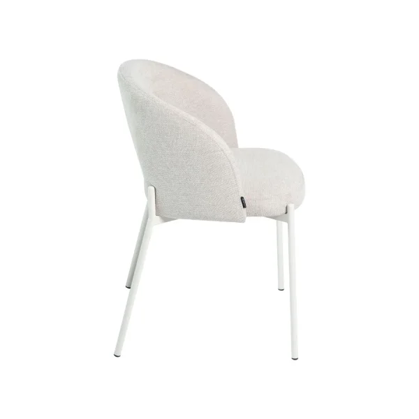 CHAISE REMBOURRÉE COLORIS SABLE AVEC 4 PIEDS BEIGE CLOTILDE
