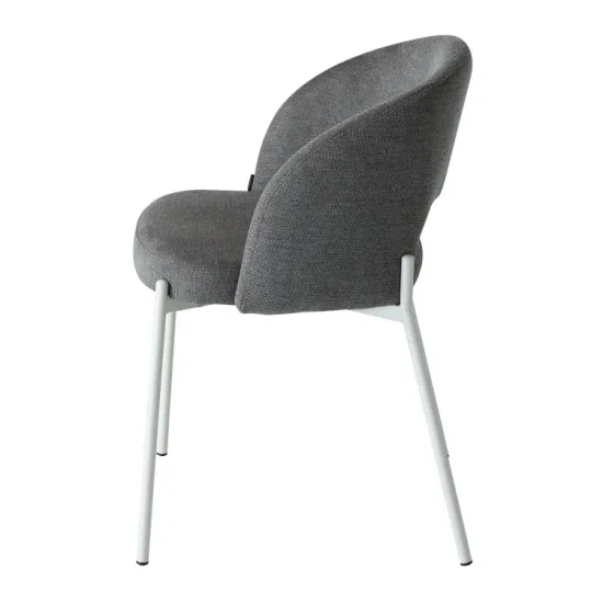 CHAISE REMBOURRÉE GRISE AVEC 4 PIEDS BEIGE CLOTILDE 2