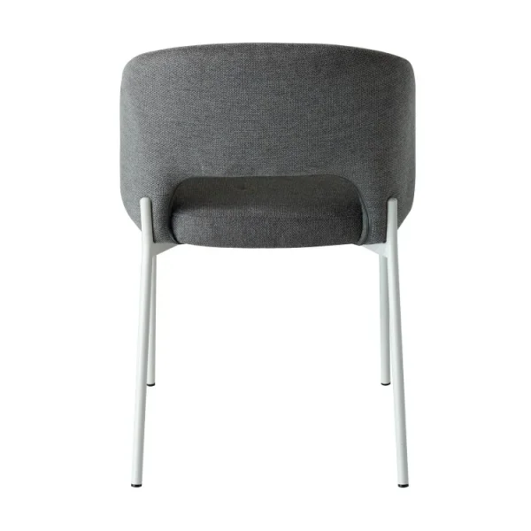CHAISE REMBOURRÉE GRISE AVEC 4 PIEDS BEIGE CLOTILDE