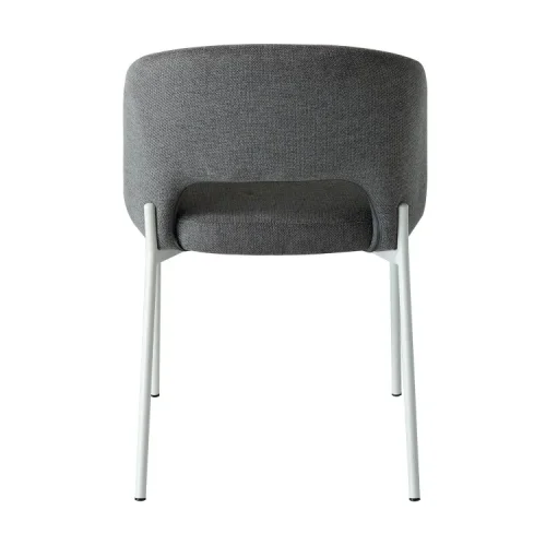 CHAISE REMBOURRÉE GRISE AVEC 4 PIEDS BEIGE CLOTILDE