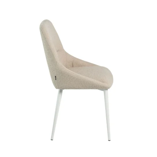 CHAISE DE SALLE À MANGER ADNEY REMBOURRÉE COULEUR SABLE À 4 PIEDS BEIGE