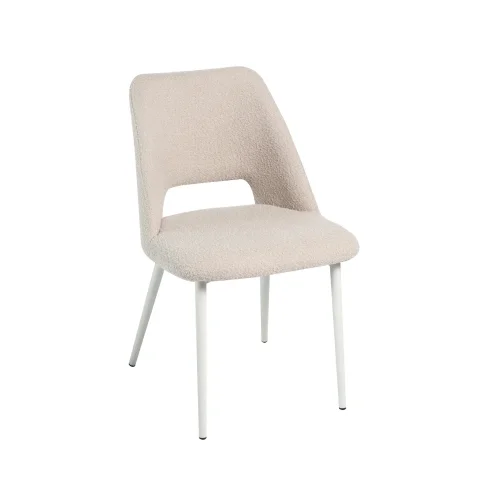 CHAISE REMBOURRÉE COULEUR SABLE À 4 PIEDS BEIGE EBONY