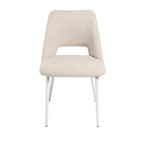 CHAISE REMBOURRÉE COULEUR SABLE À 4 PIEDS BEIGE EBONY