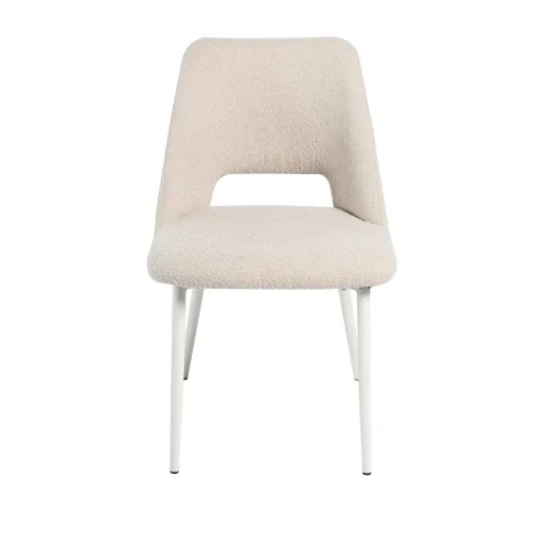 CHAISE REMBOURRÉE COULEUR SABLE À 4 PIEDS BEIGE EBONY