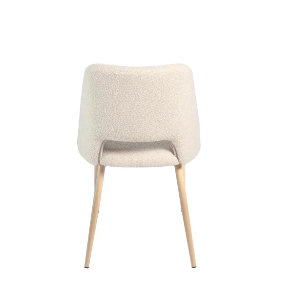 CHAISE REMBOURRÉE COULEUR SABLE À 4 PIEDS EFFET BOIS DE HÊTRE EBONY
