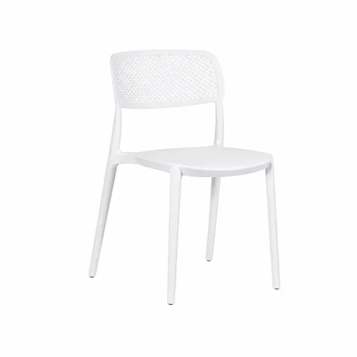 CHAISE EN POLYPROPYLÈNE BLANCHE ANTI-UV POUR EXTÉRIEUR NÁPOLI