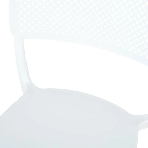 CHAISE EN POLYPROPYLÈNE BLANCHE ANTI-UV POUR EXTÉRIEUR NÁPOLI