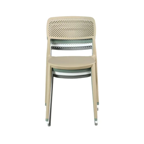 CHAISE EN POLYPROPYLÈNE BLANCHE ANTI-UV POUR EXTÉRIEUR NÁPOLI