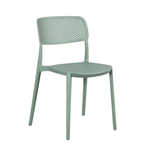 CHAISE EN POLYPROPYLÈNE VERT KALE ANTI-UV POUR EXTÉRIEUR NÁPOLI