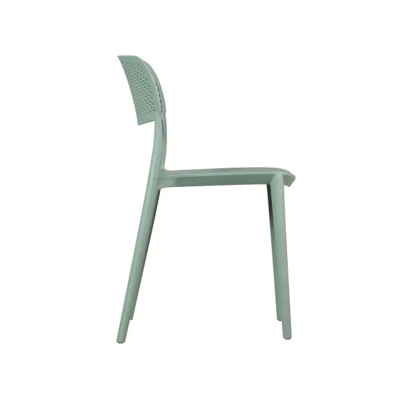 CHAISE EN POLYPROPYLÈNE VERT KALE ANTI-UV POUR EXTÉRIEUR NÁPOLI