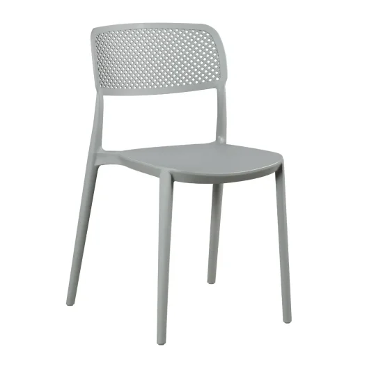 CHAISE EN POLYPROPYLÈNE GRISE ANTI-UV POUR EXTÉRIEUR NÁPOLI