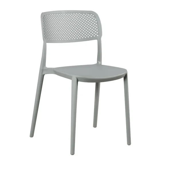 CHAISE EN POLYPROPYLÈNE GRISE ANTI-UV POUR EXTÉRIEUR NÁPOLI