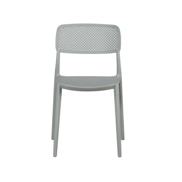 CHAISE EN POLYPROPYLÈNE GRISE ANTI-UV POUR EXTÉRIEUR NÁPOLI