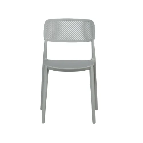 CHAISE EN POLYPROPYLÈNE GRISE ANTI-UV POUR EXTÉRIEUR NÁPOLI