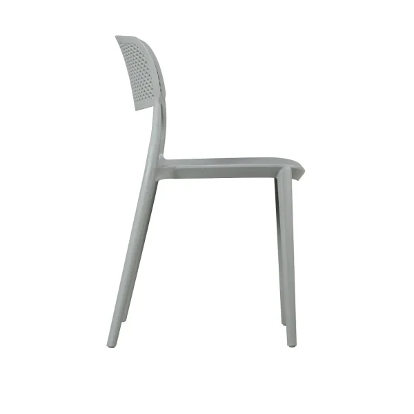 CHAISE EN POLYPROPYLÈNE GRISE ANTI-UV POUR EXTÉRIEUR NÁPOLI
