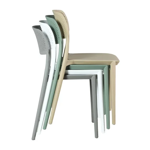 CHAISE EN POLYPROPYLÈNE GRISE ANTI-UV POUR EXTÉRIEUR NÁPOLI