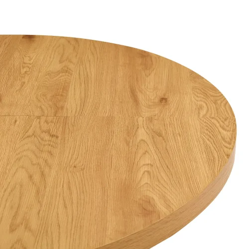 TABLE RONDE EXTENSIBLE EN BOIS AVEC PIEDS BLANCS NORDEN