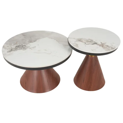 Set de 2 tables d'appoint rondes Kaze | Lúzete