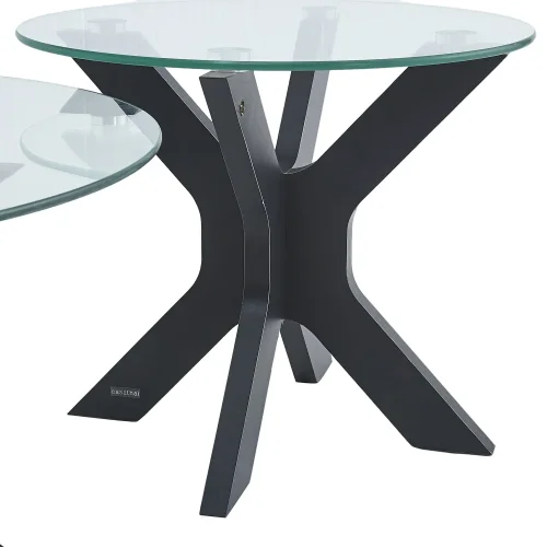 Set de 2 tables d'appoint Haru en verre | Lúzete