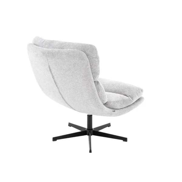 FAUTEUIL AVEC REPOSE-PIEDS GRIS MISAKI
