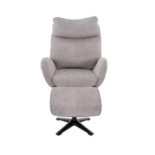 FAUTEUIL AVEC REPOSE-PIEDS GRIS NOZOMI