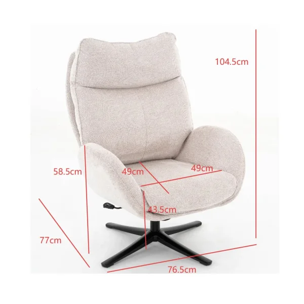 FAUTEUIL AVEC REPOSE-PIEDS SABLE NOZOMI