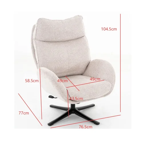 FAUTEUIL AVEC REPOSE-PIEDS SABLE NOZOMI