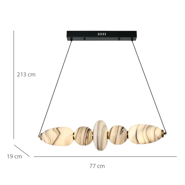 LAMPE DE PLAFOND LED 22W CCT EFFET MARBRE TOSCANA